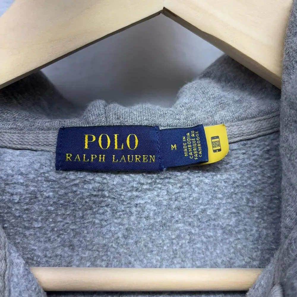 Polo Ralph Lauren Gray Full Zip Hoodie - Size‎ Medium